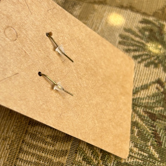 Handcrafted faceted genuine stone agate hematite dangle earrings - Picture 4 of 4